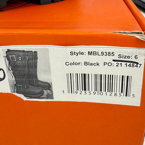 NWT Milwaukee Leather MBL9385 Black Leather 15-Inch Calf Laced Riding Boots - Picture 10 of 13